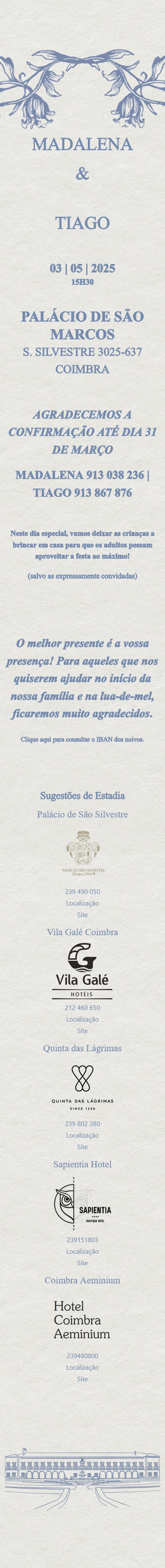 Casamento | Madalena & Tiago — mobile