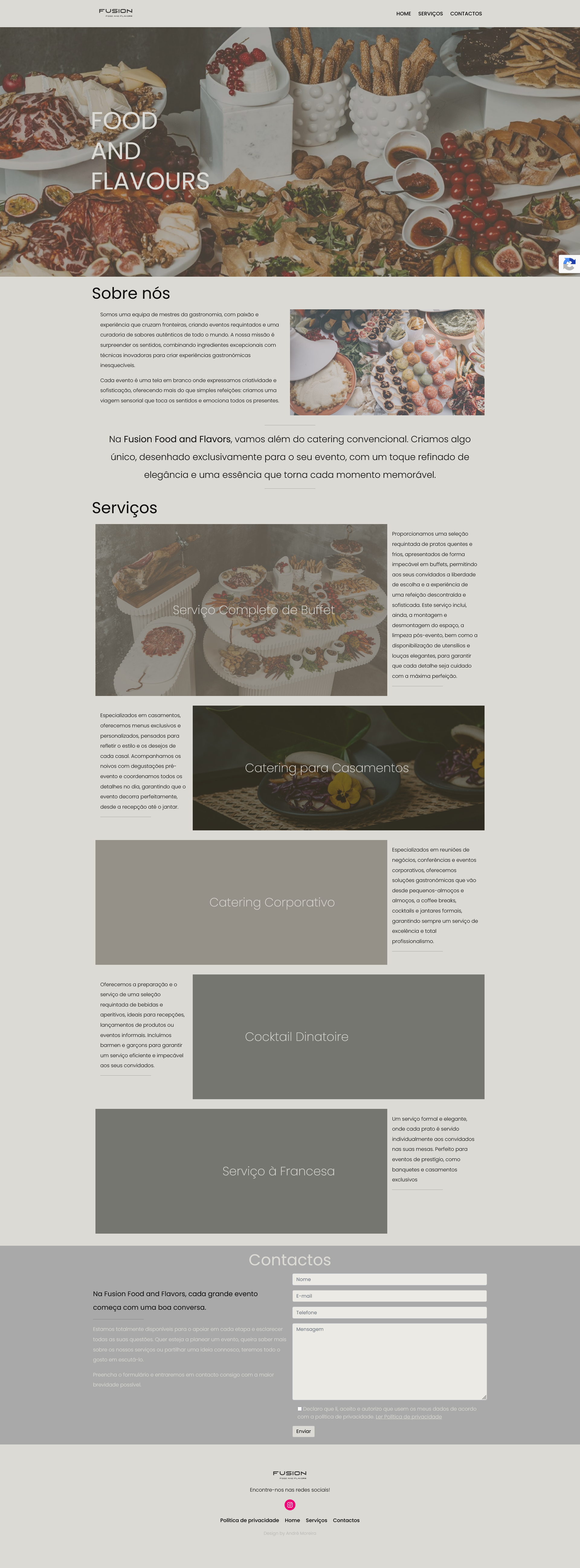 Catering Fusion — desktop
