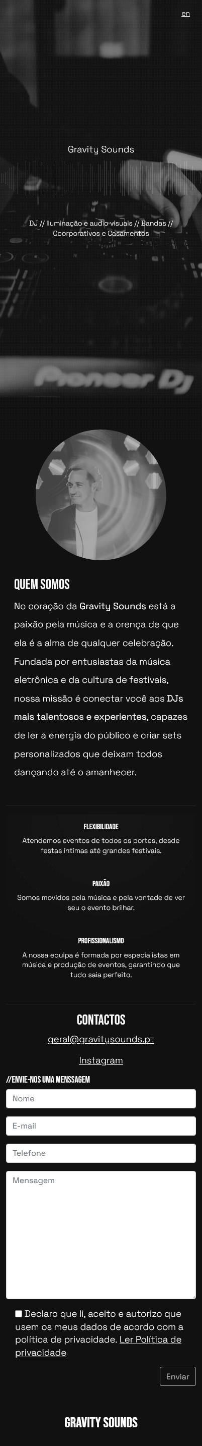 Gravity Sounds — mobile