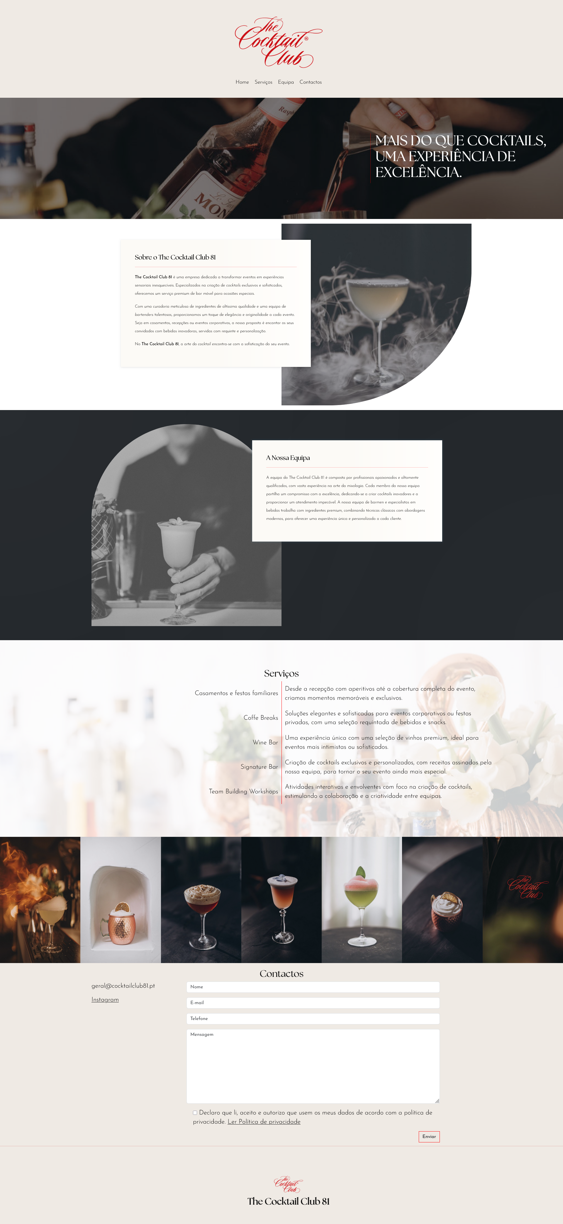 Cocktail Club 81 — desktop
